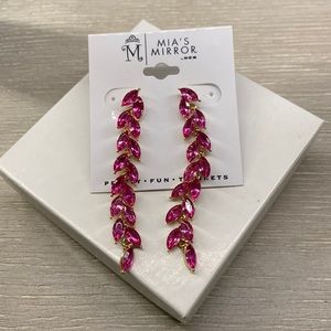 Hot Pink Dangly Earrings